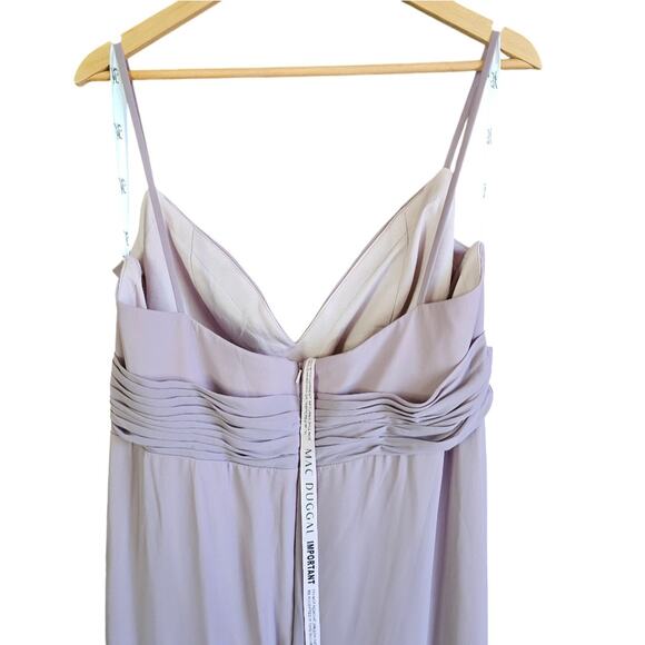 Mac Duggal Pink Blush Gown Dress Mid Length Spaghetti Strap Size 16 - Picture 5 of 7